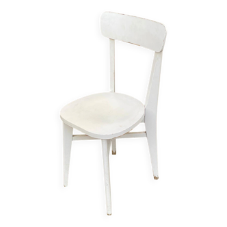 Scandinavian white wooden bistro chair