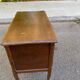 Vintage side table with drop leaf & wheels in Louis XV style