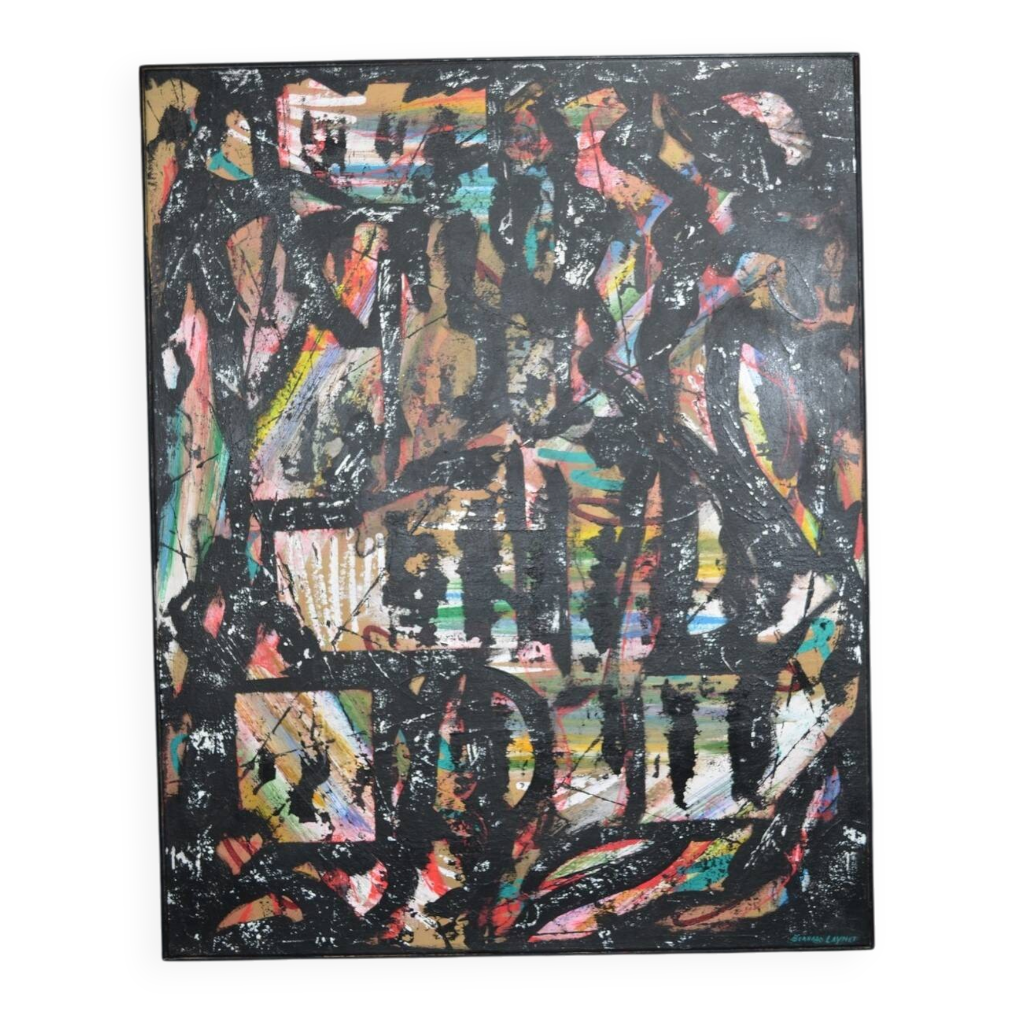 Bernard Laymet (20th century) "Untitled" acrylic on canvas signed
