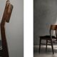 Ensemble de 4 chaises de salle à manger scandinaves modernes des années 50 en hêtre et palissandre.