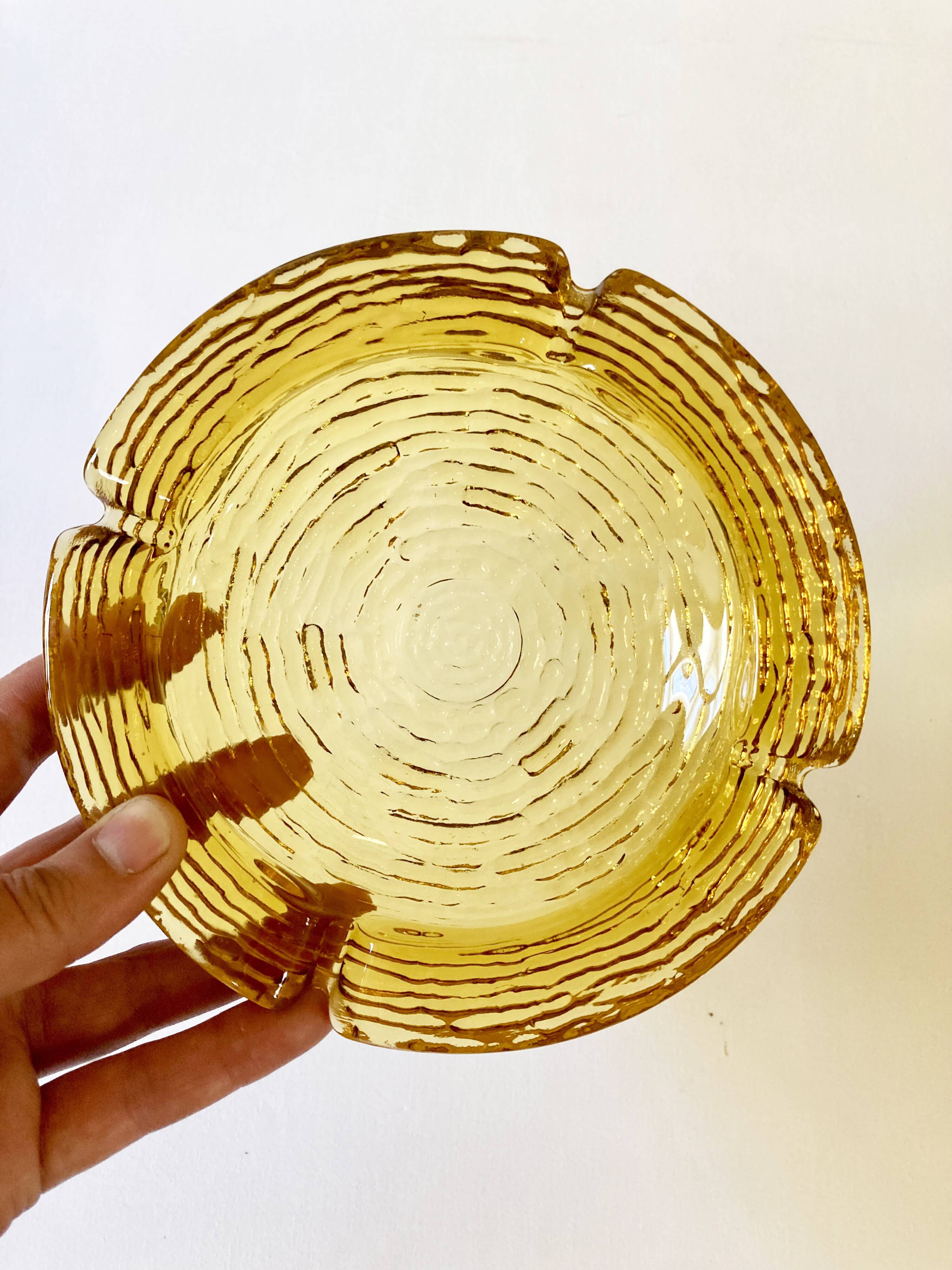 Lido Soreno Amber Glass Ashtray for Anchor Hoking
