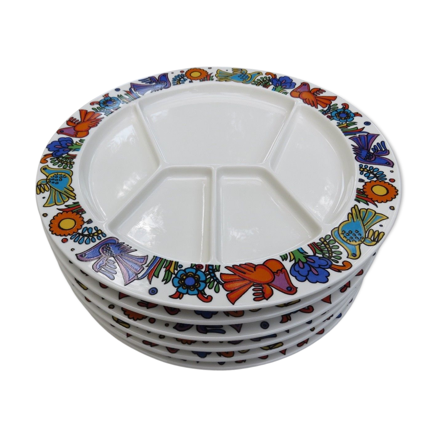 6 plates Acapulco Villeroy & Boch years 70