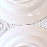 9 assiettes anciennes Longchamp terre de fer bleue "Marcel"