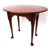 Table à thé de style ancien ovale en bois d'érable massif drexel heritage étiquette originale table design 1970