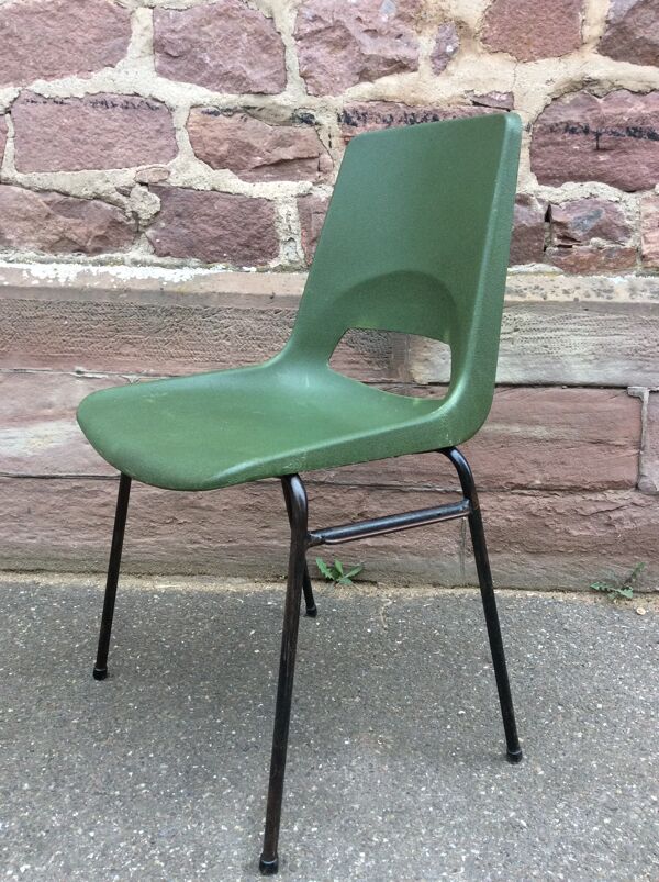 Chaises design vintage métal & plastique 1960 grosfillex
