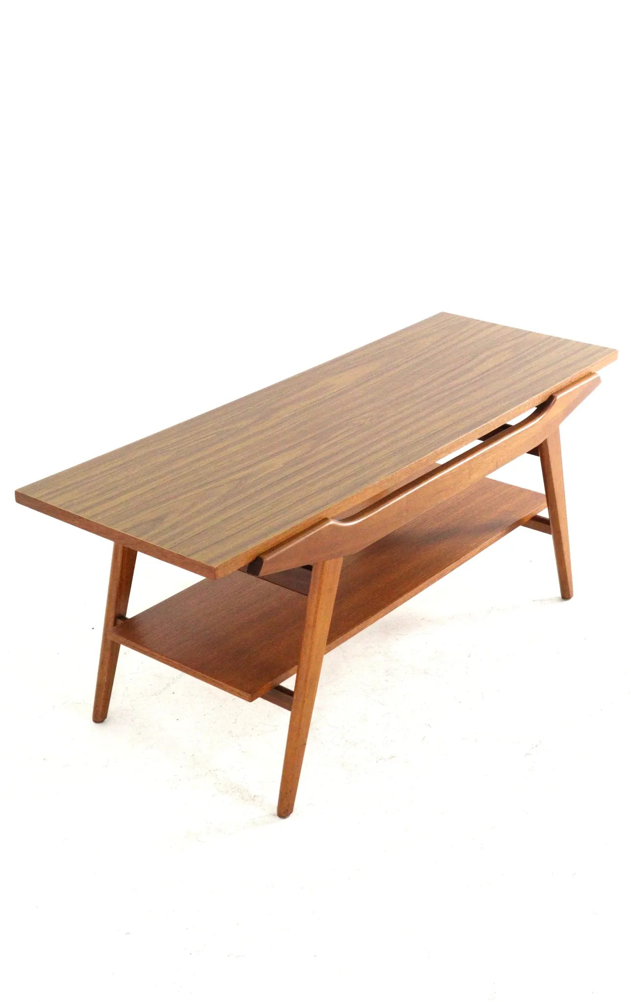 Table basse avec plateau réversible - teck mid-century moderne - design néerlandais