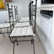 Set of 6 wrought iron chairs