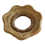 wicker and rope mirror