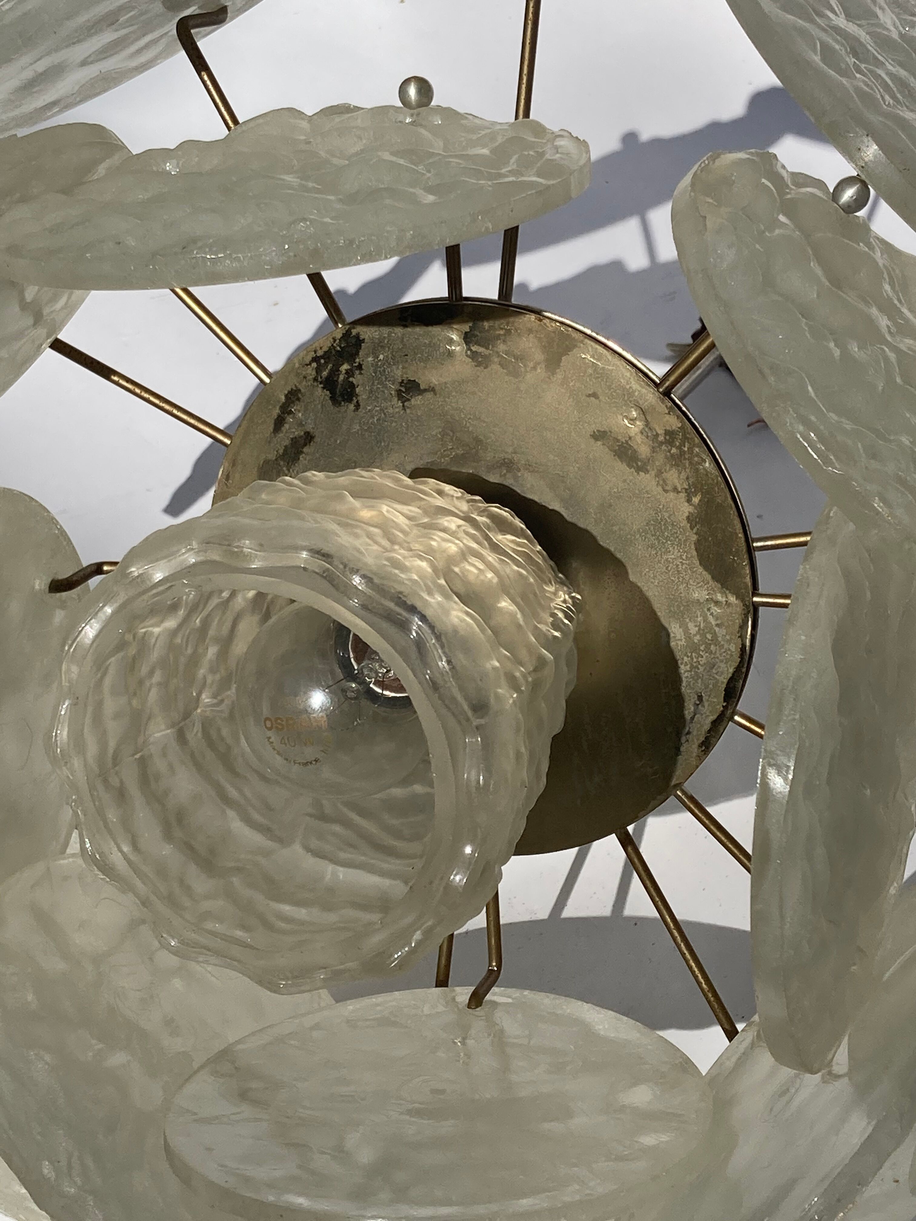 Kalmar Ice glass chandelier from Austria