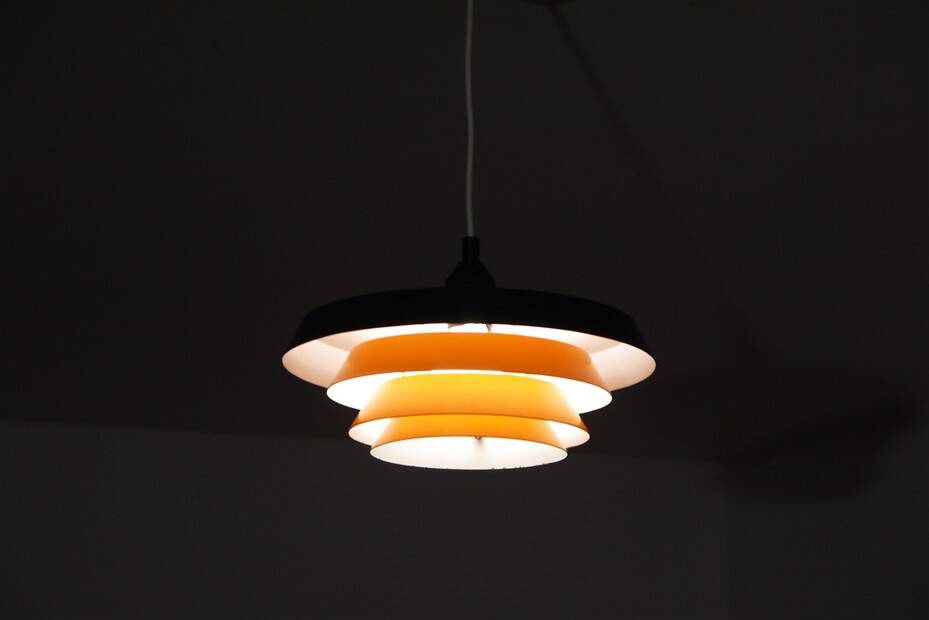 Danish metal pendant light 1970