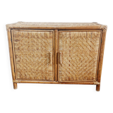 Low rattan buffet