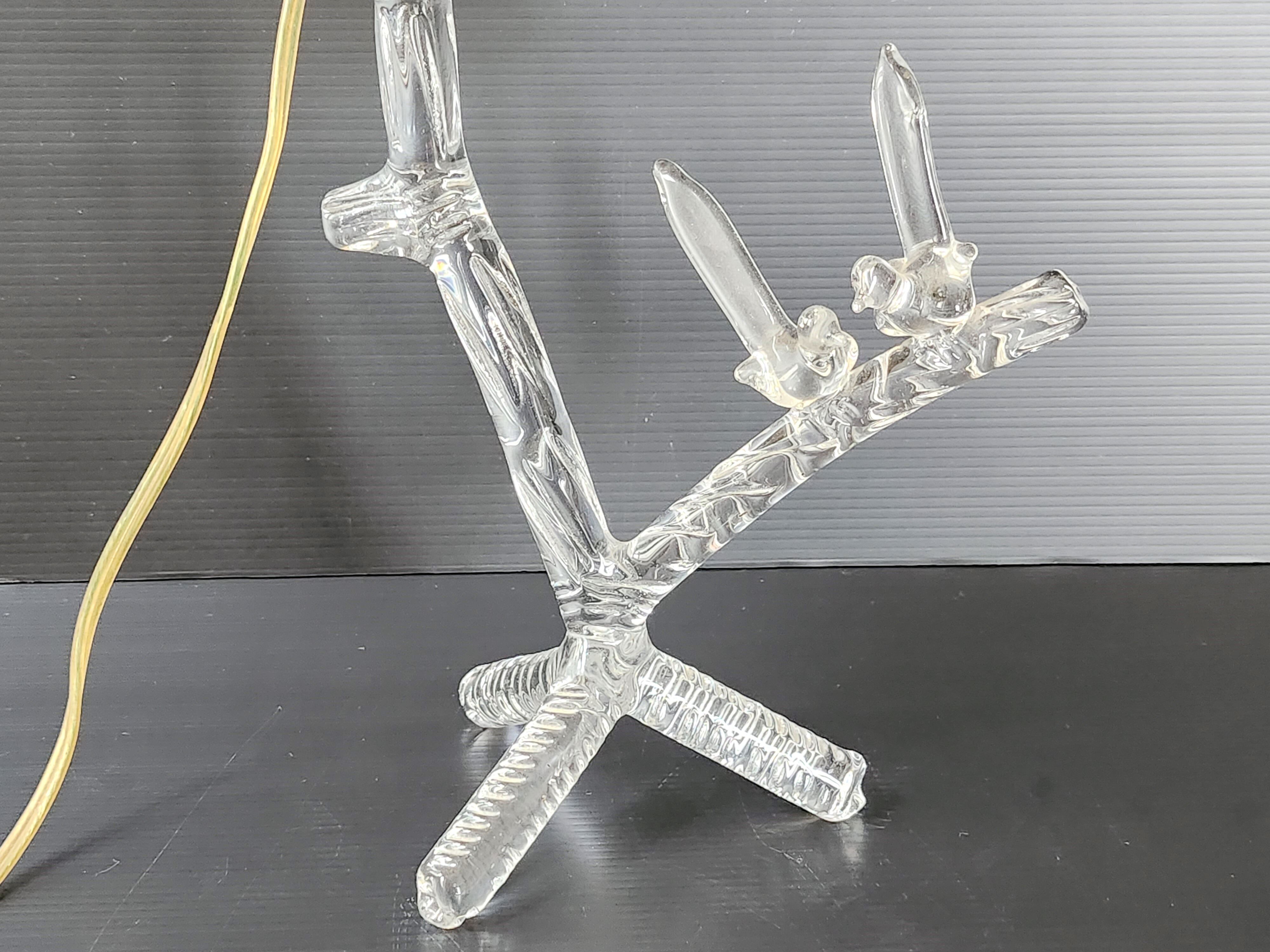Lampe tripode vintage 1960 cristal