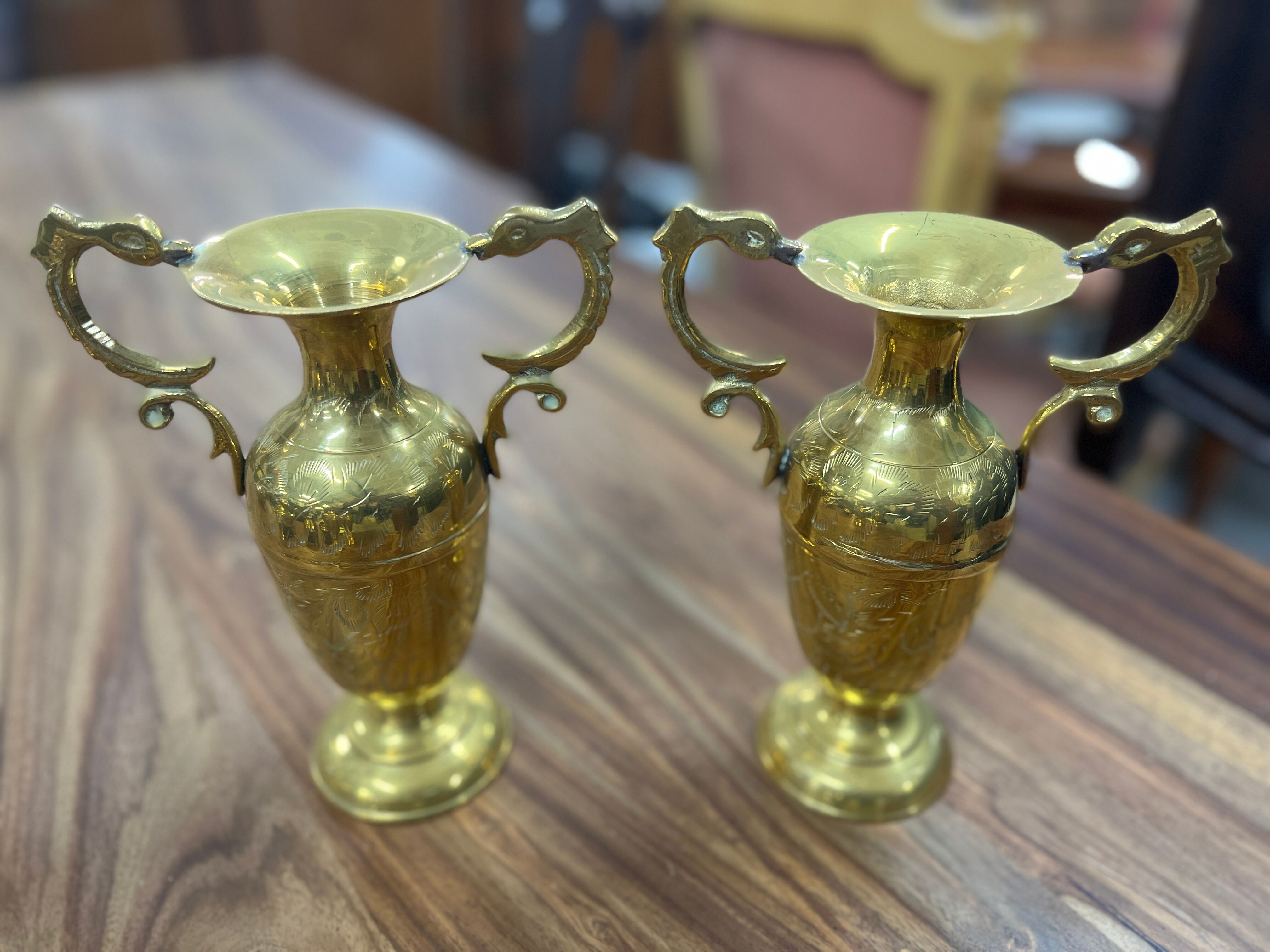 Pair of brass vase Art Deco period