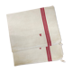 Lot of two old tea towels in mestizo red stripes monograms