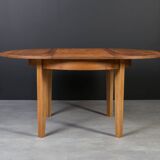 Unique dining set: Extendable round table and Czech chairs by Antonín Šuman