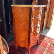 Chiffonier with 5 drawers in Louis XV style, stamped Skalski.