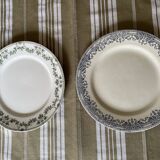 Mismatched ironstone plates