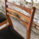 Set of 4 scandinavian chairs in blond teak and black skai 60s