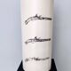 Beige Varnished Metal and Brass Umbrella Stand Attr. to Fornasetti