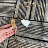 Vintage natural wood bedside lamp