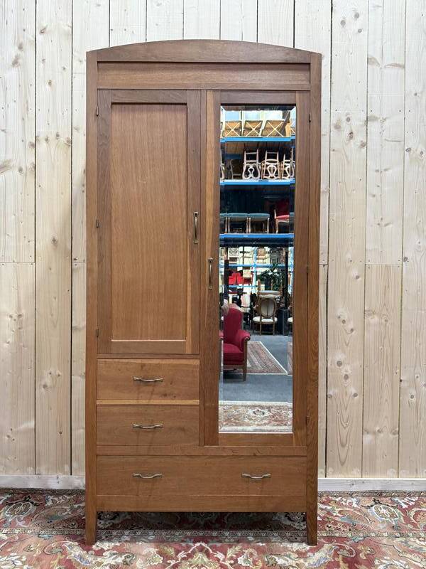 Armoire - Penderie en chêne massif époque 1950/1960