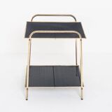 Vintage side table in gilded and painted iron. France, 1950s.