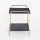 Vintage side table in gilded and painted iron. France, 1950s.