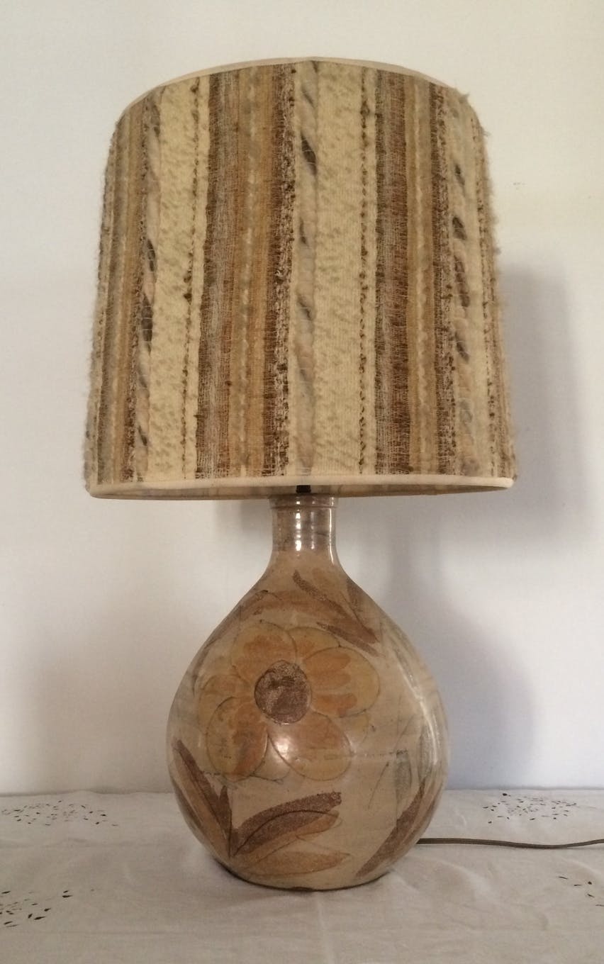 Vintage Vallauris ceramic lamp