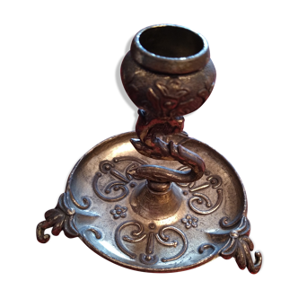 Bougeoir rat de cave bronze