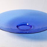 Mid-Century Murano Glass Plate: Cobalt Blue Guido Ferro Centerpiece