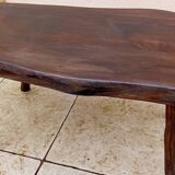 Vintage Brutalist Elm Coffee Table