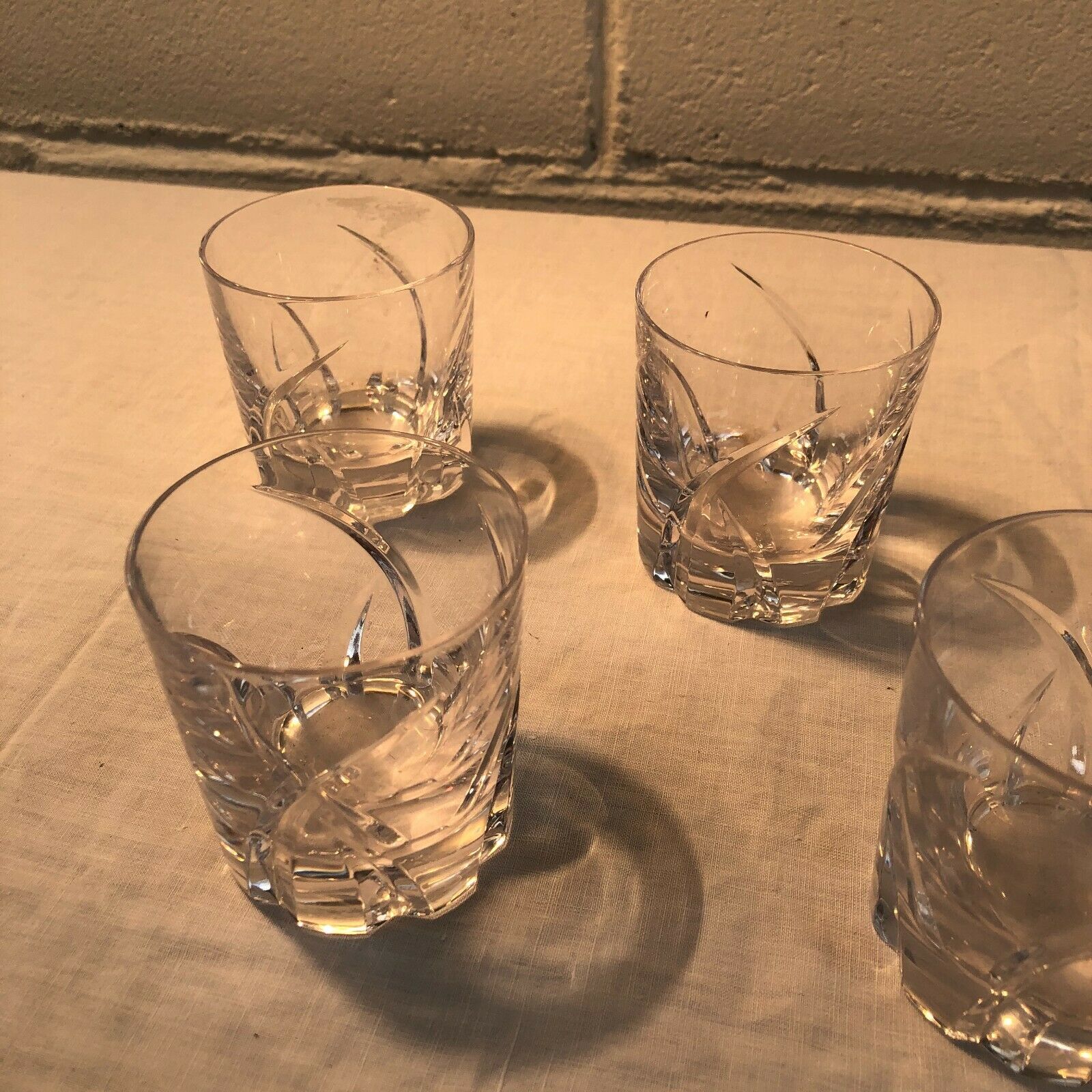 Set of 5 small crystal glasses Saint Louis