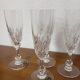 4 St Louis crystal champagne glasses, Massenet model - signed