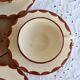 Vintage tea cups in Longchamp earthenware - Agen model