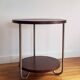 Table d'appoint art déco tripode bois et métal