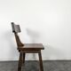 6 brutalist chairs in solid elm