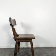 6 brutalist chairs in solid elm