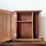 Small antique raw wood cupboard