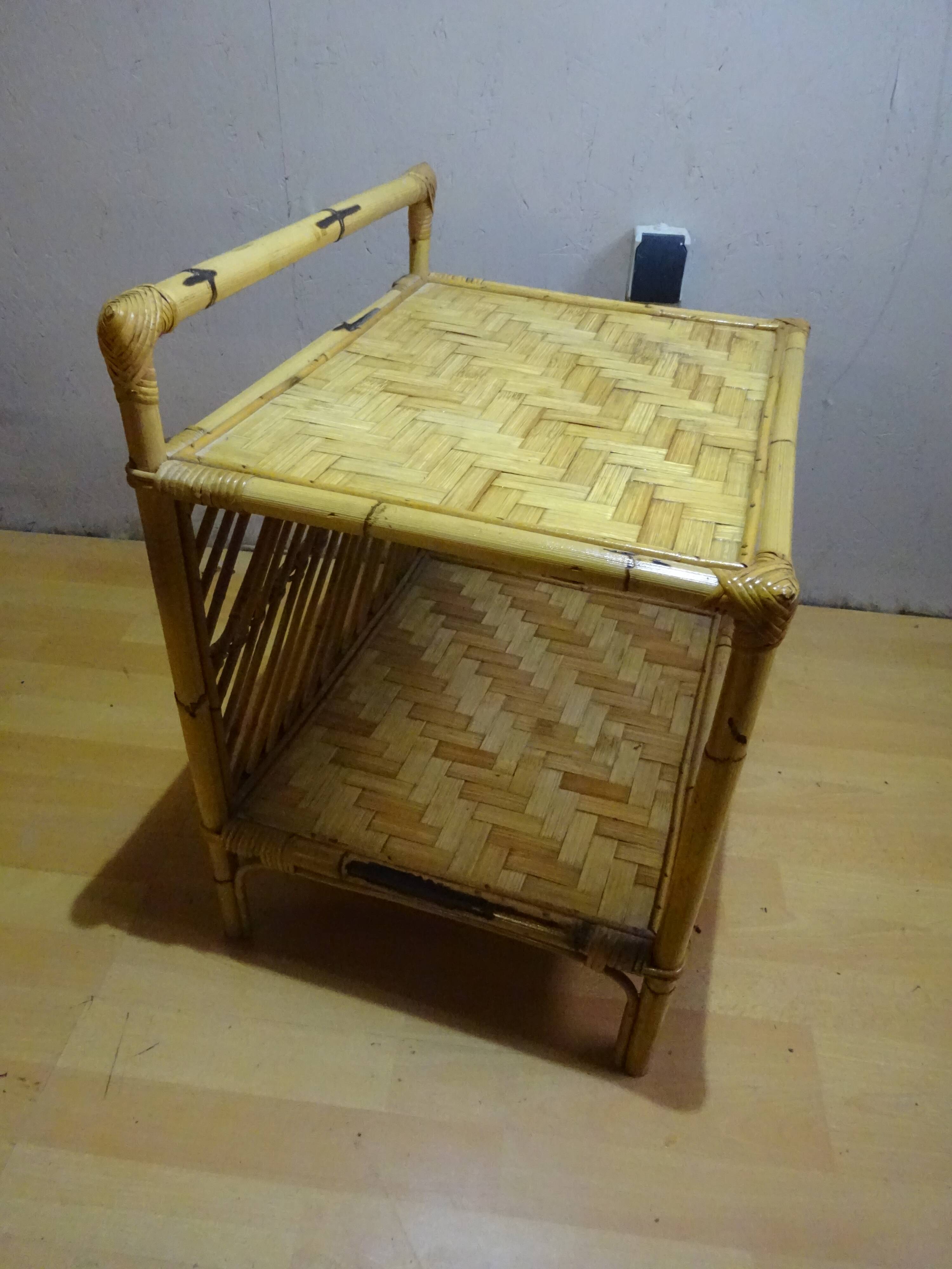 Rattan bedside