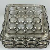 60s 70s ceiling lamp Glashütte Limburg Germany Plafoniere glass & metal