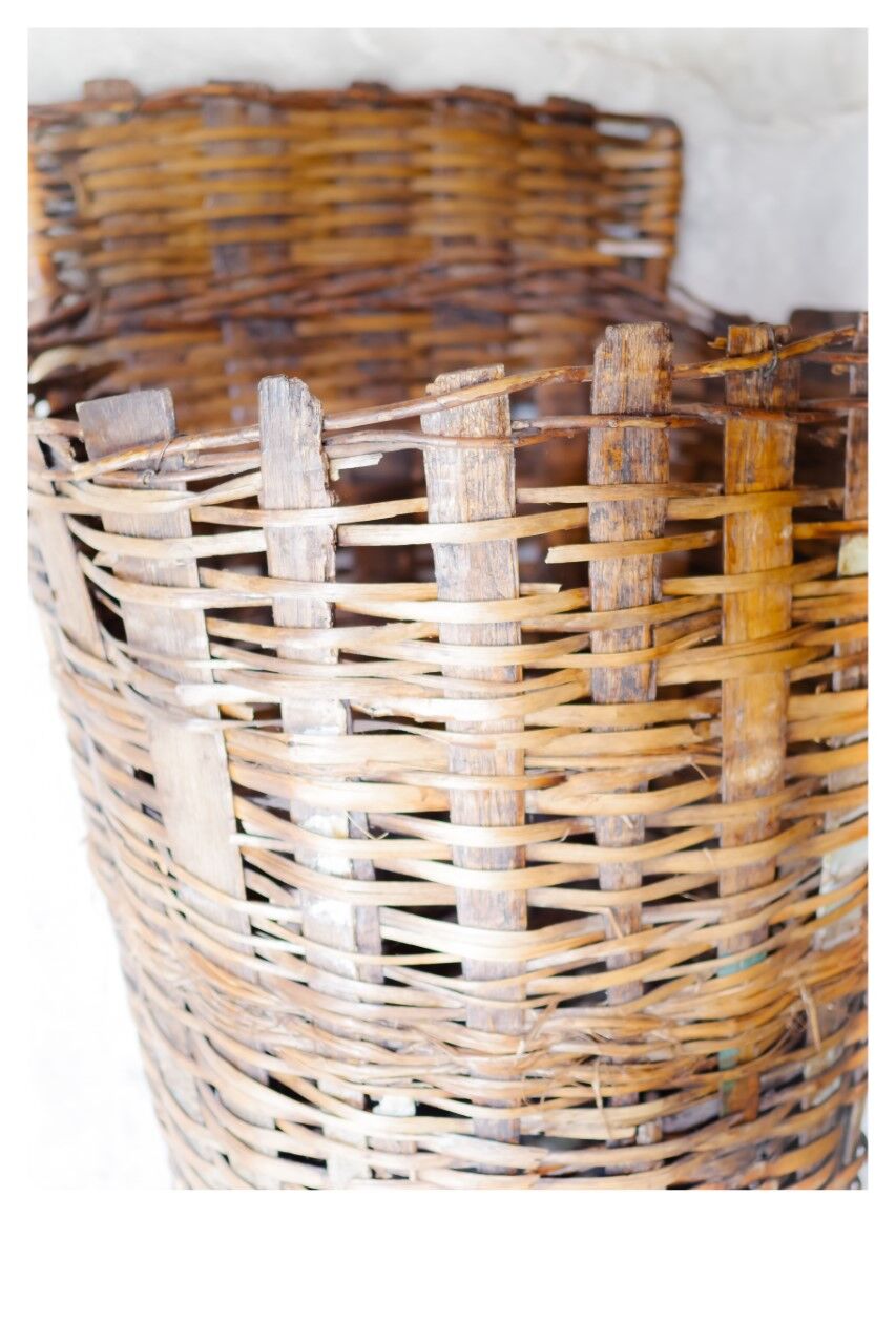 Rattan basket - harvester hood