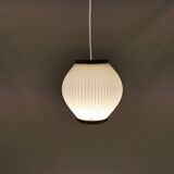 Pleated hanging lamp model Pearl Shade, produced by Hoyrup Light and designed by Lars E Schøiler
