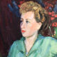 Portrait painting of woman 50's