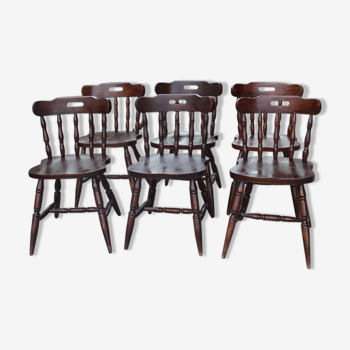 Series of 6 western chairs