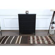 1970s Turkish Oushak Handmade Wool Cotton Brown Runner 65x243