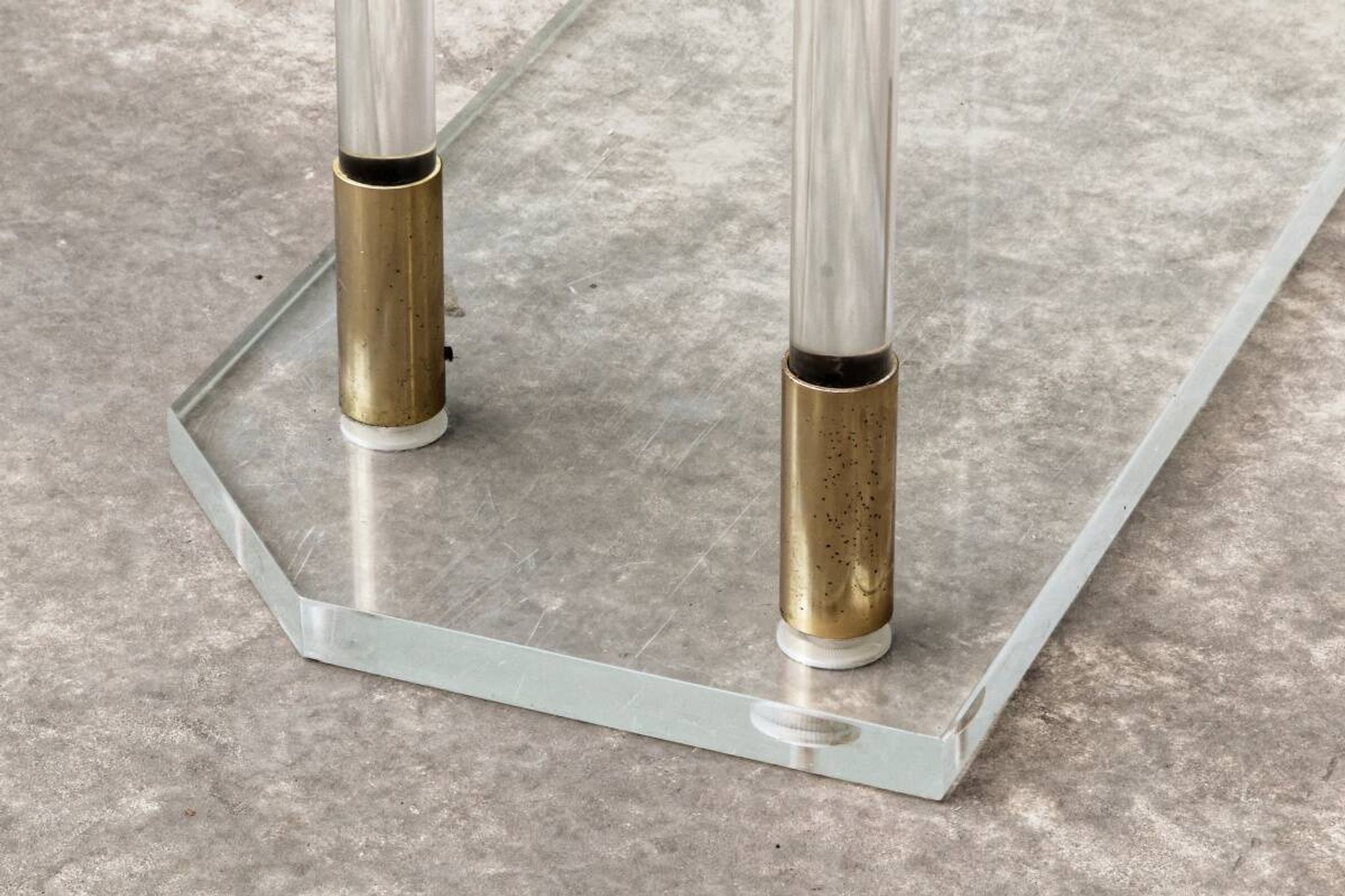 Console, altuglass, années 1970, dans le goût de Charles Hollis Jones
