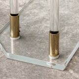 Console, altuglass, 1970s, in the style of Charles Hollis Jones.