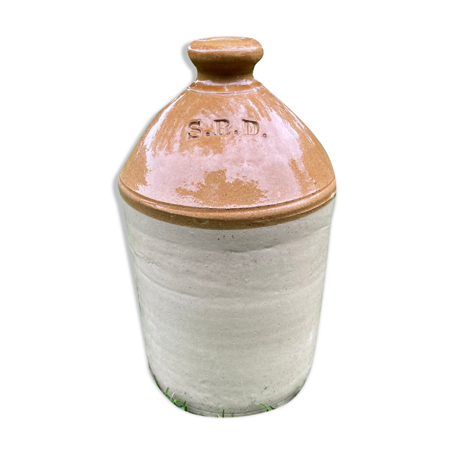 Large glazed stoneware bottle -SRD Skey Tamworth - Rum jug