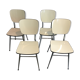 Lot of 4 white formica chairs