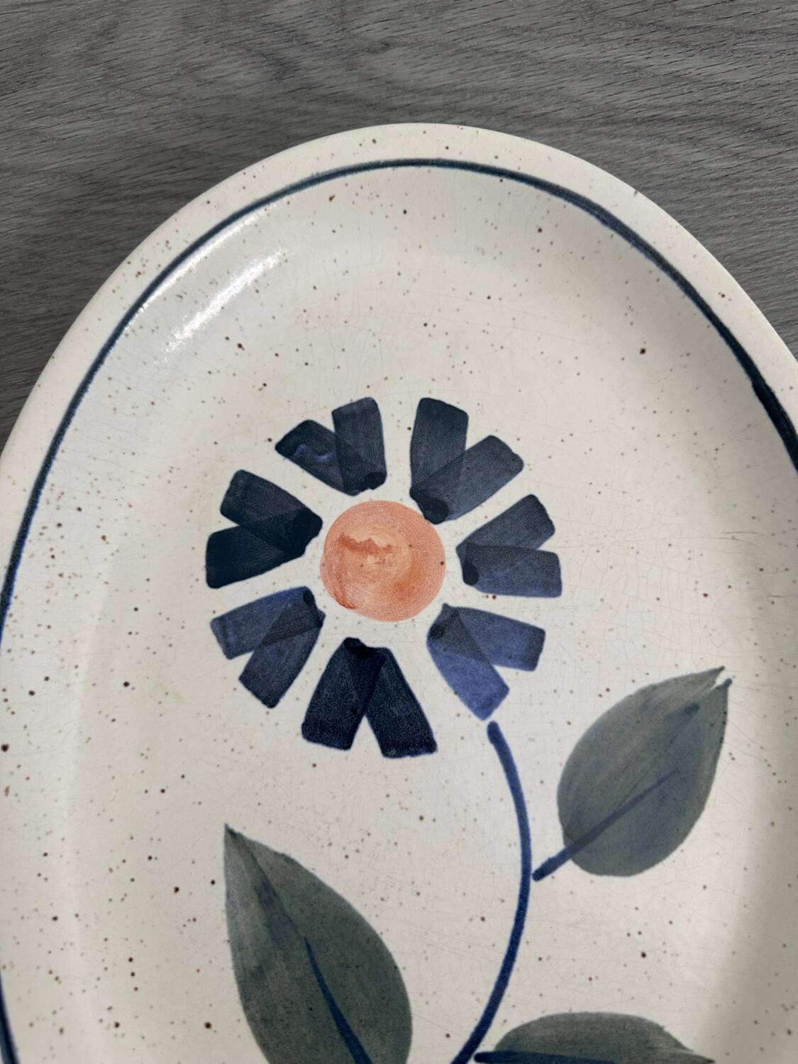 Longchamp blue thistle dish